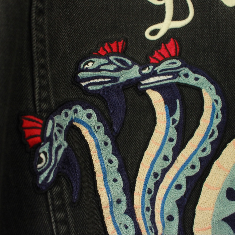 GUCCI “Blind For Love” Embroidered Denim Jacket — RARE - Picture 4 of 16